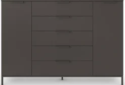 rauch Kombikommode »Kommode Türkommode Sideboard Kombikommode FLIPP« Breite 160/180 cm mit 4 Einlegeböden,2-türig mit5 Schubladen und Soft-Close-Funktion in zwei Breiten