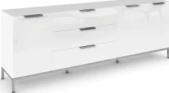 rauch Kombikommode »Kommode Türkommode Sideboard Kombikommode FLIPP mit Glasfront« Breite 200 cm mit 2 Einlegeböden,3-türig, 3 Schubladen, Soft-Close-Funktion, Oberboden und Front Glas