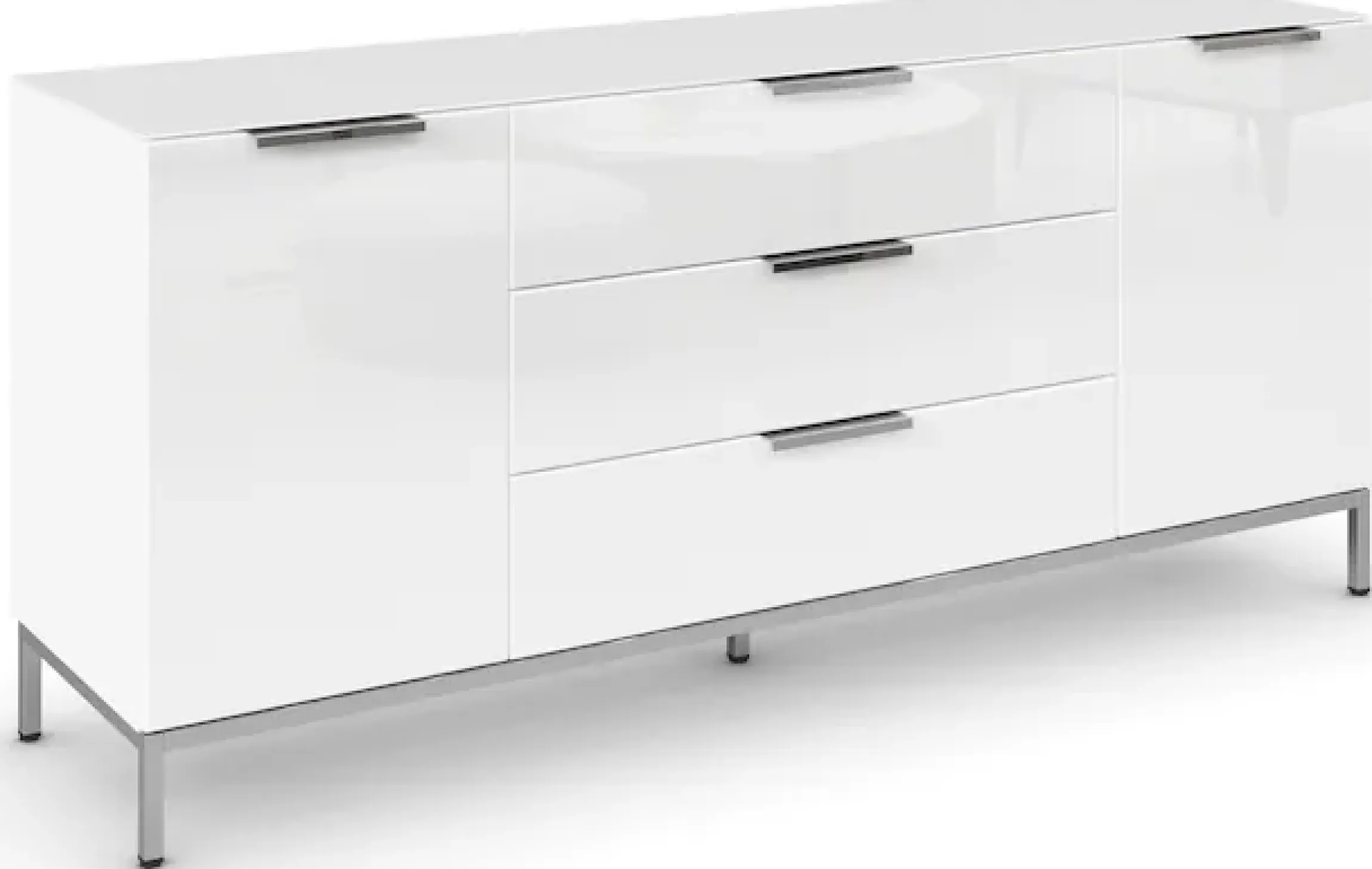 rauch Kombikommode »Kommode Türkommode Sideboard Kombikommode FLIPP mit Glasfront« Breite 160 cm mit 2 Einlegeböden,2-türig, 3 Schubladen, Soft-Close-Funktion, Oberboden und Front Glas