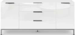 rauch Kombikommode »Kommode Türkommode Sideboard Kombikommode FLIPP mit Glasfront« Breite 160 cm mit 2 Einlegeböden,2-türig, 3 Schubladen, Soft-Close-Funktion, Oberboden und Front Glas