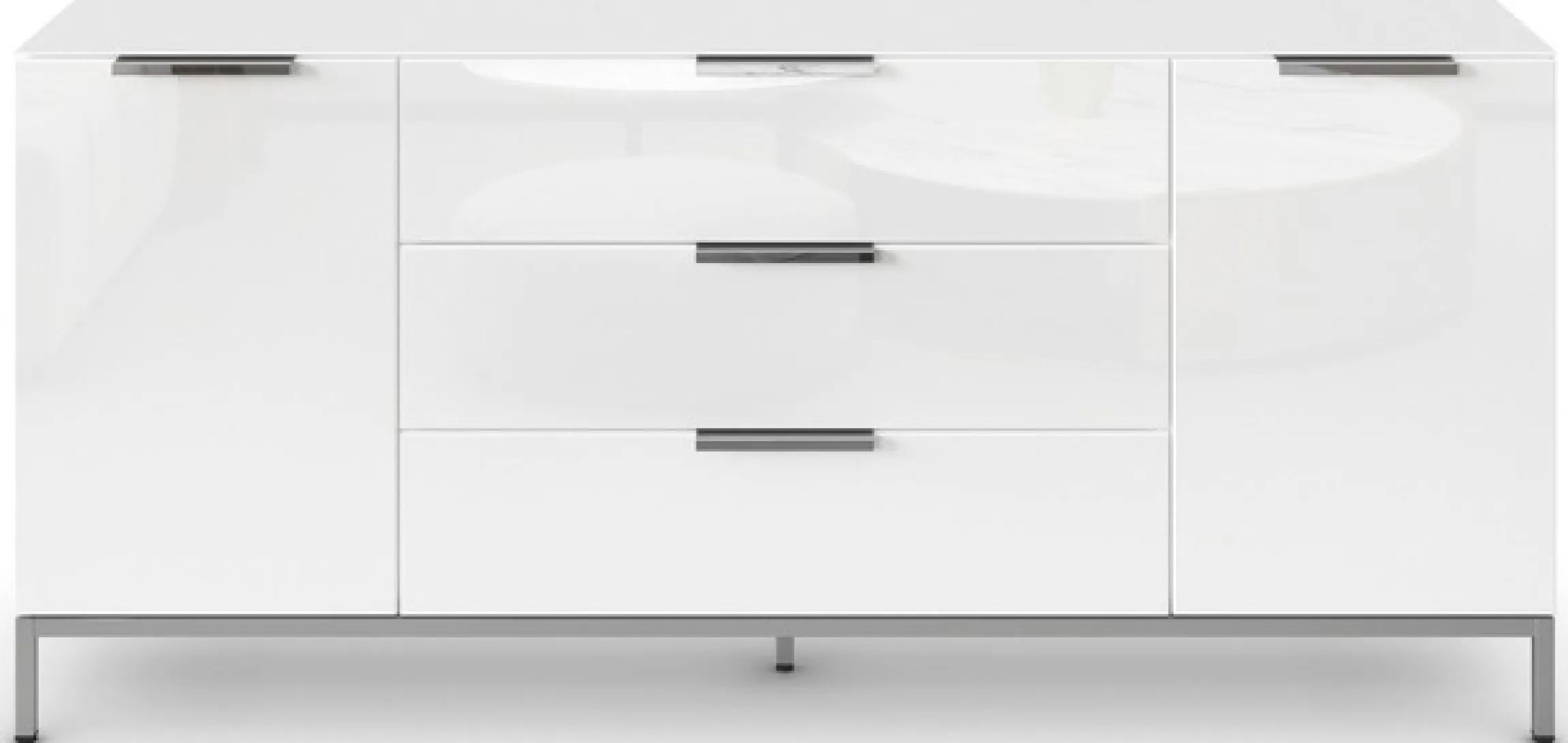 rauch Kombikommode »Kommode Türkommode Sideboard Kombikommode FLIPP mit Glasfront« Breite 160 cm mit 2 Einlegeböden,2-türig, 3 Schubladen, Soft-Close-Funktion, Oberboden und Front Glas