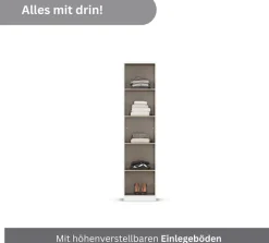 rauch Mehrzweckschrank »Garderobe Kleiderschrank Schrank Schuhschrank Putzschrank MINOSA« Breiten 47/69/91/136 cm, Höhen 197/210 cm,In 4 Breiten mit vielen Einlegeböden für viel Stauraum MADE IN GERMANY