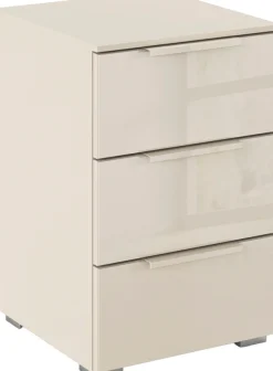 rauch Nachtkommode »Nachttisch Nachtkonsole MONTCLAR Frontauswahl Dekor/Hochglanz/Glas« Breite 40 cm / Höhe 61 cm, inkl. Soft-Close-Funktion,mit 3 geräumigen Schubladen, viele Griffvarianten MADE IN GERMANY