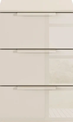 rauch Nachtkommode »Nachttisch Nachtkonsole MONTCLAR Frontauswahl Dekor/Hochglanz/Glas« Breite 40 cm / Höhe 61 cm, inkl. Soft-Close-Funktion,mit 3 geräumigen Schubladen, viele Griffvarianten MADE IN GERMANY