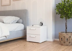 rauch Nachtkommode »Nachttisch Nachtkonsole Kommode EVELYN« inkl. SOFT-CLOSE-FUNKTION,in elegantem Stil mit 2 Schubladen, viel Stauraum MADE IN GERMANY