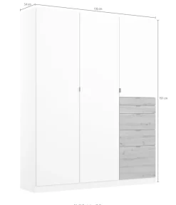 rauch Schrank-Set »Kleiderschrank Schrank Garderobe Wäscheschrank Ankleide ONTARIO« Set, Größe 253x208 cm,