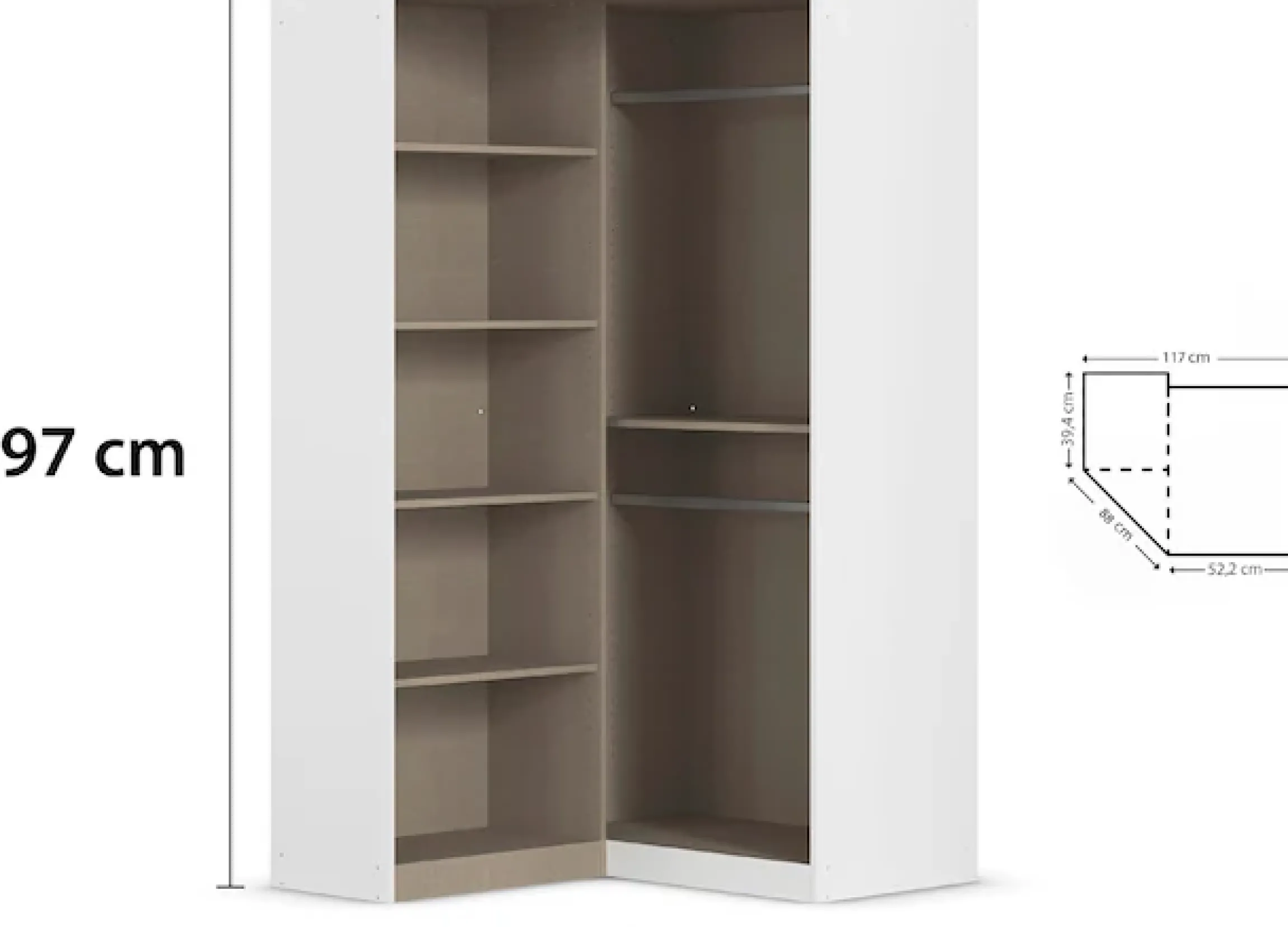rauch Schrank-Set »Kleiderschrank Schrank Garderobe Garderobenschrank Eckschrank HOMBURG« Set,