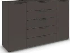 rauch Schubkastenkommode »Flipp Schubladenkommode Wäscheschrank Schrank« Breite 160/180 cm mit 4 Einlegeböden,2-türig mit5 Schubladen und Soft-Close-Funktion in zwei Breiten