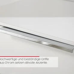 rauch Schubkastenkommode »Kommode Türkommode Sideboard Kombikommode FLIPP mit Glasfront« Breite 160/180 cm mit 4 Einlegeböden,2-trg mit 5 Schubladen und Soft-Close-Funktion, Glasfront, 2 Breiten