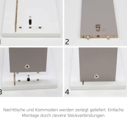 rauch Schubkastenkommode »Sideboard Kommode Kombikommode KOLUNA mit Hochglanzfront« Breite 120 cm mit eleganter Hochglanzfront,vier große Schubladen, mit insgesamt 4 Einlegeböden MADE IN GERMANY