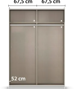 rauch Schwebetürenschrank »Kleiderschrank Schrank KinderzimmerSUBITO« Garderobe Vollspiegel Breiten 136 & 181 Höhe 197 cm - MADE IN GERMANY