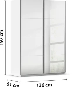 rauch Schwebetürenschrank »Kleiderschrank Schrank KinderzimmerSUBITO« Garderobe Vollspiegel Breiten 136 & 181 Höhe 197 cm - MADE IN GERMANY