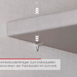 rauch Schwebetürenschrank »Kleiderschrank Schrank Garderobe Schlafzimmerschrank EVELYN« in elegantem Stil, in 5 Breiten, Griffe in Korpusfarbe MADE IN GERMANY