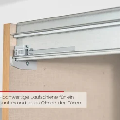 rauch Schwebetürenschrank »Kleiderschrank Schrank Garderobe Schlafzimmerschrank SCALE-FYRA« edle viergeteilte Türen mit Glas-Front viele Farben MADE IN GERMANY