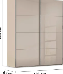 rauch Schwebetürenschrank »Kleiderschrank Schrank Garderobe Schlafzimmerschrank SCALE-FYRA« edle viergeteilte Türen mit Glas-Front viele Farben MADE IN GERMANY