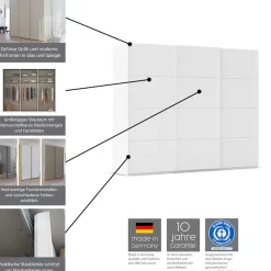 rauch Schwebetürenschrank »Kleiderschrank Schrank Garderobe Schlafzimmerschrank SCALE-FYRA« edle viergeteilte Türen mit Glas-Front viele Farben MADE IN GERMANY