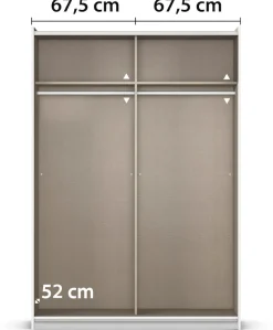 rauch Schwebetürenschrank »Kleiderschrank Schrank KinderzimmerSUBITO« Schlafzimmer Glasfront Breiten 136 & 181 Höhe 197 cm - MADE IN GERMANY