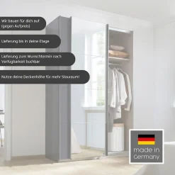 rauch Schwebetürenschrank »Kleiderschrank Schrank KinderzimmerSUBITO« Schlafzimmer Glasfront Breiten 136 & 181 Höhe 197 cm - MADE IN GERMANY