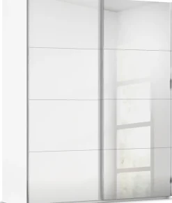rauch Schwebetürenschrank »Kleiderschrank Schrank Garderobe Schlafzimmerschrank SCALE-FYRA« edle viergeteilte Türen Spiegel/Glas-Mix viele Farben MADE IN GERMANY