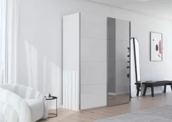 rauch Schwebetürenschrank »Kleiderschrank Schrank Garderobe Schlafzimmerschrank SCALE-FYRA« edle viergeteilte Türen Spiegel/Glas-Mix viele Farben MADE IN GERMANY