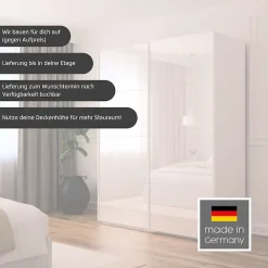 rauch Schwebetürenschrank »Kleiderschrank Schrank Garderobe Schlafzimmerschrank SCALE-FYRA« edle viergeteilte Türen Spiegel/Glas-Mix viele Farben MADE IN GERMANY