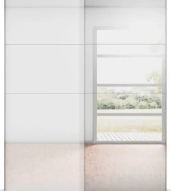 rauch Schwebetürenschrank »Kleiderschrank Schrank Garderobe Schlafzimmerschrank SCALE-FYRA« edle viergeteilte Türen Spiegel/Glas-Mix viele Farben MADE IN GERMANY