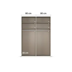 rauch Schwebetürenschrank »Kleiderschrank Schrank Garderobe Schlafzimmerschrank CONTIDO« 3 verschiedene Ausstattungen BASIC/CLASSIC/PREMIUM,aus hochwertigem Material in 6 Breiten 2 Griff-Farben MADE IN GERMANY