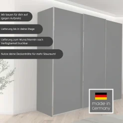 rauch Schwebetürenschrank »Kleiderschrank Schrank Garderobe Schlafzimmerschrank CONTIDO« 3 verschiedene Ausstattungen BASIC/CLASSIC/PREMIUM,aus hochwertigem Material in 6 Breiten 2 Griff-Farben MADE IN GERMANY