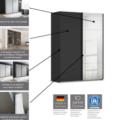 rauch Schwebetürenschrank »Kleiderschrank Schrank Garderobe Schlafzimmerschrank CONTIDO« 3 verschiedene Ausstattungen BASIC/CLASSIC/PREMIUM,aus hochwertigem Material in 6 Breiten 2 Griff-Farben MADE IN GERMANY