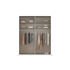 rauch Schwebetürenschrank »Kleiderschrank Schrank Garderobe Schlafzimmerschrank SCALE-DUO« edle zweigeteilte Türen, Spiegel und 3 Zierleisten MADE IN GERMANY