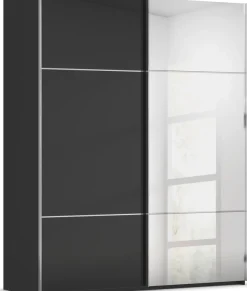 rauch Schwebetürenschrank »Kleiderschrank Schrank Garderobe Schlafzimmerschrank SCALE-TRIO« edle dreigeteilte Front mit 2 Zierleisten Spiegel/Glas MADE IN GERMANY