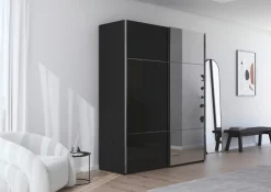 rauch Schwebetürenschrank »Kleiderschrank Schrank Garderobe Schlafzimmerschrank SCALE-TRIO« edle dreigeteilte Front mit 2 Zierleisten Spiegel/Glas MADE IN GERMANY
