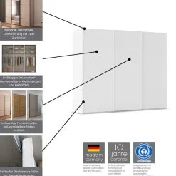 rauch Schwebetürenschrank »Kleiderschrank Schrank Garderobe Schlafzimmerschrank SCALE-TRIO« edle dreigeteilte Front mit 2 Zierleisten Spiegel/Glas MADE IN GERMANY