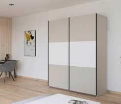 rauch Schwebetürenschrank »Kleiderschrank Schrank Garderobe Garderobenschrank Wäscheschrank NEO« 3 verschiedene Ausstattungen BASIC/CLASSIC/PREMIUM (inkl. SOFT-CLOSE),mit großzügigem Stauraum und vielfältigen Farbkombinationen