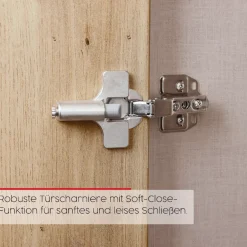 rauch Schwebetürenschrank »Kleiderschrank Schrank Garderobe Schlafzimmerschrank EVELYN« in elegantem Stil mit Spiegel 5 Breiten viel Stauraum MADE IN GERMANY