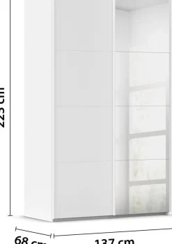 rauch Schwebetürenschrank »Kleiderschrank Schrank Garderobe Schlafzimmerschrank EVELYN« in elegantem Stil mit Spiegel 5 Breiten viel Stauraum MADE IN GERMANY