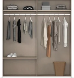rauch Schwebetürenschrank »Kleiderschrank Schrank Garderobe ELARA Glastür/Grauspiegel« praktische Schubladen optional farblich abgesetzt MADE IN GERMANY