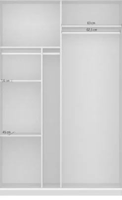 rauch Schwebetürenschrank »Kleiderschrank Schrank Garderobe REFLECT« inkl. praktischer Innenausstattung mit viel Stauraum MADE IN GERMANY