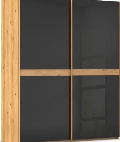 rauch Schwebetürenschrank »Kleiderschrank Schrank Garderobe Schlafzimmerschrank SCALE-LINE« edle Optik mit Bauchbinde in Korpusfarbe mit Glasfront MADE IN GERMANY