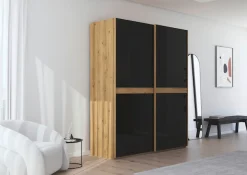 rauch Schwebetürenschrank »Kleiderschrank Schrank Garderobe Schlafzimmerschrank SCALE-LINE« edle Optik mit Bauchbinde in Korpusfarbe mit Glasfront MADE IN GERMANY