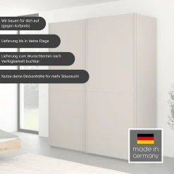 rauch Schwebetürenschrank »Kleiderschrank Schrank Garderobe Schlafzimmerschrank SCALE-LINE« edle Optik mit Bauchbinde in Korpusfarbe mit Glasfront MADE IN GERMANY