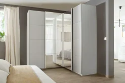 rauch Schwebetürenschrank »Schrank Garderobe Eckkleiderschrank QUADRA Front in Dekor/Hochglanz« in den Höhen 210/229 cm, inkl. Soft-Close-Funktion,großer Eckschrank mit viel Stauraum, Maß 181x187 cm MADE IN GERMANY