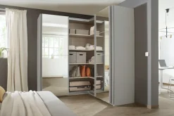 rauch Schwebetürenschrank »Schrank Garderobe Eckkleiderschrank QUADRA Front in Dekor/Hochglanz« in den Höhen 210/229 cm, inkl. Soft-Close-Funktion,großer Eckschrank mit viel Stauraum, Maß 181x187 cm MADE IN GERMANY