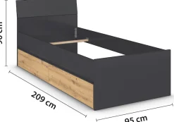 rauch Stauraumbett »Doppelbett Einzelbett Bett für kleine Räume Stauraum JOEL« Liegefläche 90x200 oder 140x200 cm,praktische Bettschubkästen für zusätzlichen Stauraum MADE IN GERMANY