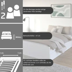 rauch Stauraumbett »Doppelbett Einzelbett Bett für kleine Räume Stauraum JOEL« Liegefläche 90x200 oder 140x200 cm,praktische Bettschubkästen für zusätzlichen Stauraum MADE IN GERMANY
