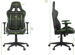 RAZER Gaming-Stuhl »by ZEN TAROK PRO X« () 3D Armlehnen, Metallrahmen, ergonomisch, 130 kg Tragkraft, 60mm Rollen