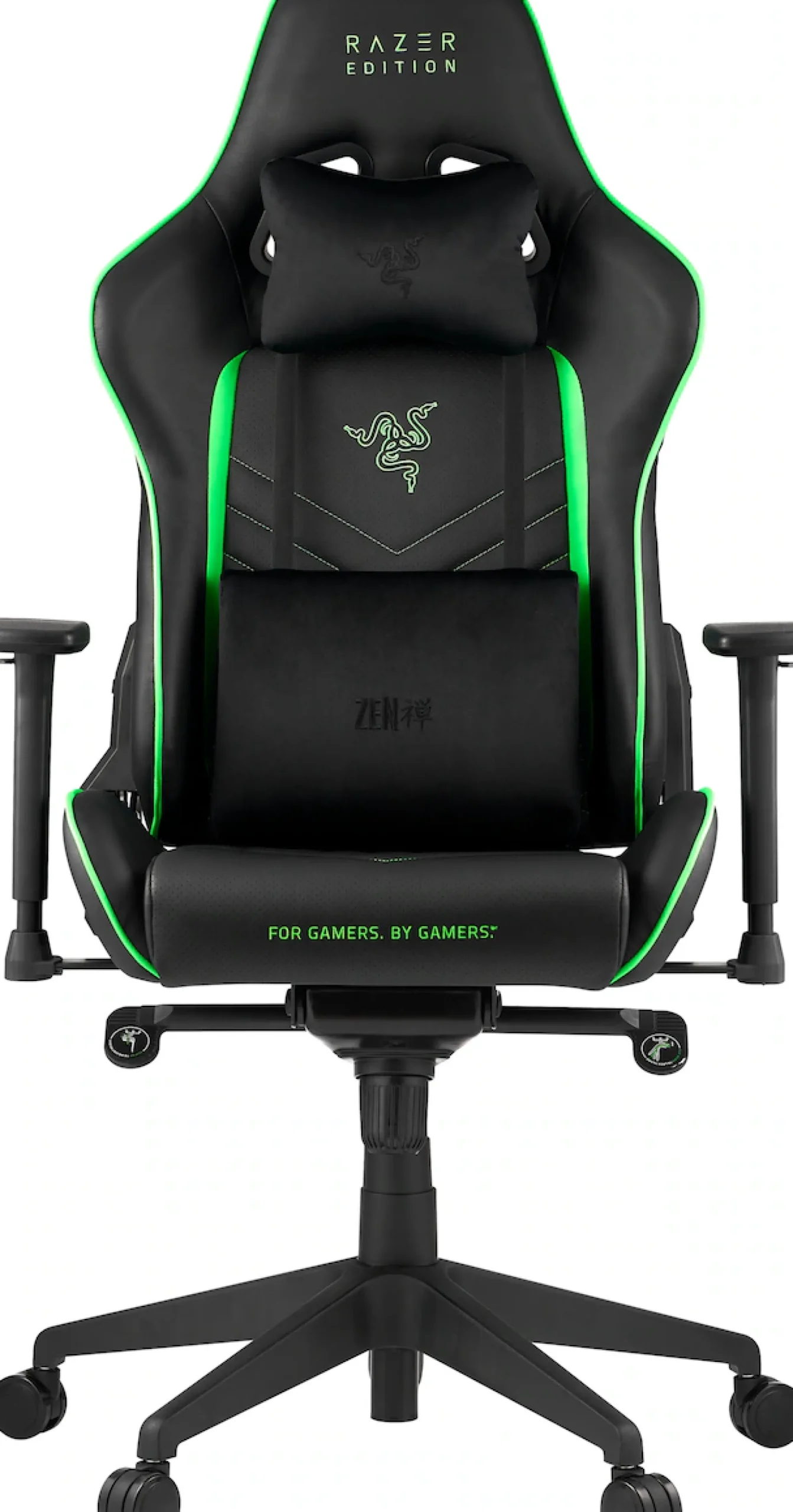 RAZER Gaming-Stuhl »Tarok Pro by Zen, PU Kunstleder« () 3D-Armlehnen, Lendenkissen und Kopfkissen, bis 130kg