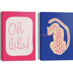 Reinders! Leinwandbild »Oh La La Tiger« Teenager Zimmer - Blau - Leinwand - Sprüche - 20x30 cm