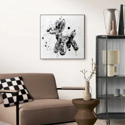 Reinders! Poster »Ballon Hund« Teenager Zimmer - Schwarz-Weiß - MDF - Street Art - 50x50 cm
