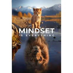 Reinders! Poster »Mindset is Everything« Hobbyraum - Mehrfarbig - 150 gr.Papier - Tiere - 61x91,5 cm